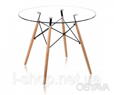 Стол Имз Eames стеклянный круглый д. 80 см