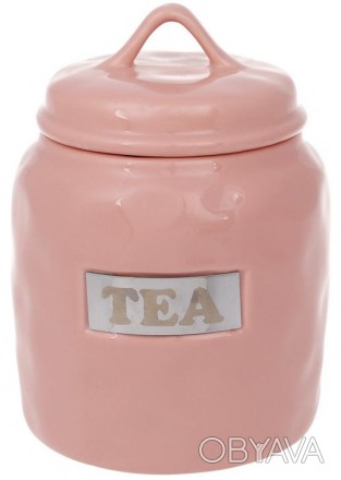 Банка фарфорова Necollie "Tea" 900мл, рожева