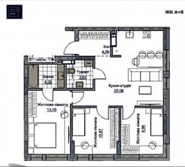 Продам квартиру 3+1 в новобудові А+Я р-н Ковалівки 
- планування 3спальні та віт. . фото 3