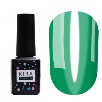 ГЕЛЬ-ЛАК KIRA NAILS VITRAGE №V06 Цвет: зеленый, витражный Объем: 6 мл
 Основное . . фото 3