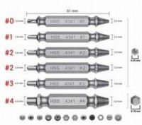 Набір викруток для зламаних болтів 6шт. Silver (Silver10707)
Опис продукту
Набір. . фото 2