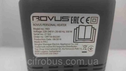 Обогреватель Rovus h03.
Внимание! Комиссионный товар. Уточняйте наличие и компле. . фото 6