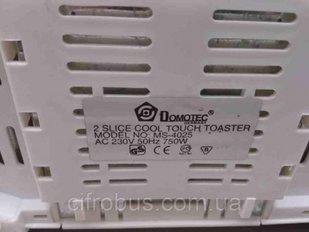 Domotec MS-4025. Корпус, що не нагрівається. На дві скибочки хліба. Піддон для к. . фото 4