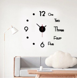 Часы настенные 3D DIY CLOCK MINI 1 Черный. Одесса. фото 1 Часы настенные 3D DIY CLOCK MINI 1 Черный. Одесса. фото 1
