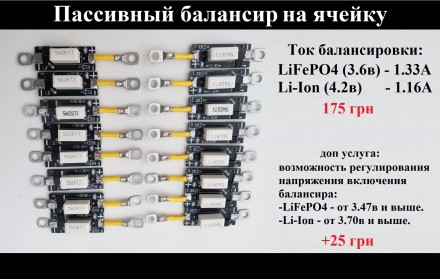 Lifepo4 Li-ion пассивные балансиры 1.3А. Київ. фото 1 Lifepo4 Li-ion пассивные балансиры 1.3А. Київ. фото 1