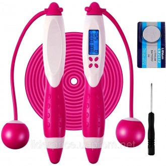 
Скакалка з лічильником 2in1 SHOWPIN Fitness Jump Rope Digital Counting Calorie . . фото 4