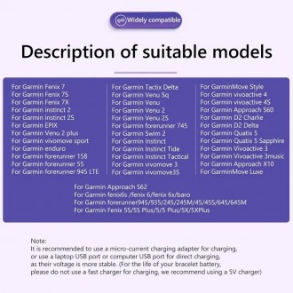 Широкая совместимость 
Зарядное устройство Garmin (USB-вход) совместимо с Garmin. . фото 10