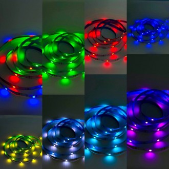 LED стрічка WS2812 RGB 25m 450 Led, 5V USB з Bluetooth контролером, керування че. . фото 3