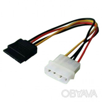 Кабель SATA Serial ATA power supply ATcom Роз"єми: Molex (4 pin), SATA 7pin (жив. . фото 1