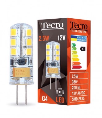 Лампа світлодіодна Tecro 2.5W G4 4100K (TL-G4-2.5W-12V). Харьков. фото 1 Лампа світлодіодна Tecro 2.5W G4 4100K (TL-G4-2.5W-12V). Харьков. фото 1