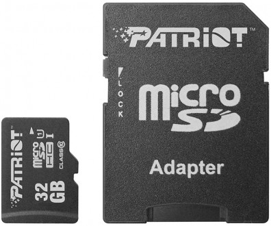 Карта пам`яті MicroSDHC 32GB UHS-I Class 10 Patriot LX + SD-adapter (PSF32GMCSDH. Харьков. фото 1 Карта пам`яті MicroSDHC 32GB UHS-I Class 10 Patriot LX + SD-adapter (PSF32GMCSDH. Харьков. фото 1
