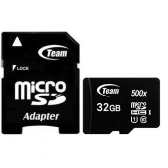 Карта пам'яті Team 32Gb microSDHC class 10 (TUSDH32GCL10U03) Високошвидкісн. . фото 2