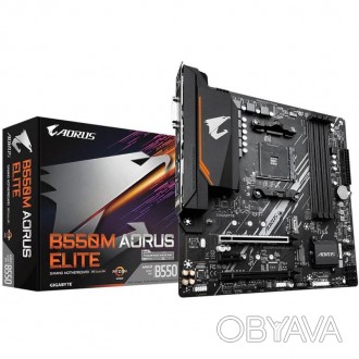 Материнська плата AORUS на базі чіпсета AMD B550, з цифровим VRM-модулем, порт і. . фото 1