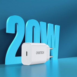 Настінний зарядний пристрій Choetech USB Type C 20W Power Delivery 3A (Q5004) Це. . фото 7