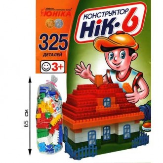 Детский конструктор НИК-6 70934, 325 больших деталей. Рогатин. фото 1 Детский конструктор НИК-6 70934, 325 больших деталей. Рогатин. фото 1