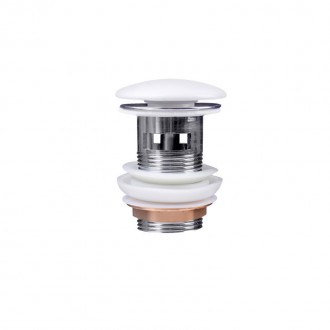 Qtap Pop-up Донный клапан для биде с переливом 70х70х227.5mm White. Рогатин. фото 1 Qtap Pop-up Донный клапан для биде с переливом 70х70х227.5mm White. Рогатин. фото 1