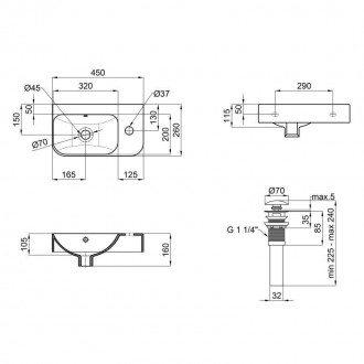 Раковина Qtap Tern QT17115117RW имеет эргономичную форму, выполнена из качествен. . фото 3