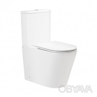 Унитаз-компакт Qtap Scorpio с сидением Soft-close QT14222125AUQW имеет классичес. . фото 1