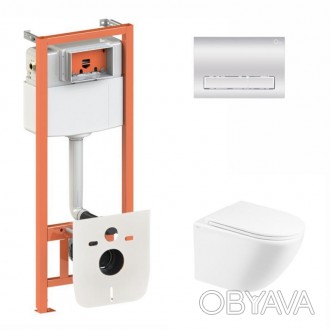 Комплект Qtap Robin Ultra Quiet унитаз подвесной QT1333046EUQW с комплектом Nest. . фото 1