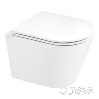 Подвесной унитаз Qtap Scorpio безободковый с сидением Soft-close QT1433053EUQW и. . фото 1