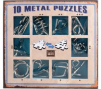 Набор головоломок 10 Metall Puzzles blue 10 головоломок Eureka 3D Puzzle 473356 . . фото 4