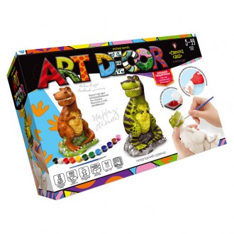 Креативное творчество "ART DECOR" укр. ARTD-01 фигурка с гипса Динозавр. Рогатин. фото 1 Креативное творчество "ART DECOR" укр. ARTD-01 фигурка с гипса Динозавр. Рогатин. фото 1