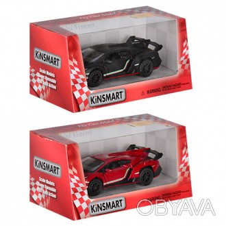 Стильная, игрушечная машинка Kinsmart KT5367W "Lamborghini Veneno", созданная на. . фото 1