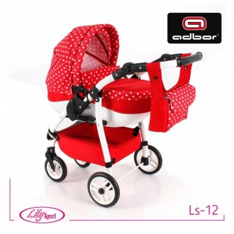 Детская коляска для куклы Adbor Lily Sport,12, красный. Киев. фото 1 Детская коляска для куклы Adbor Lily Sport,12, красный. Киев. фото 1