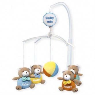 Детский мобиль механический с плюшевыми игрушками Baby Mix,малышу с рождения, ми. Киев. фото 1 Детский мобиль механический с плюшевыми игрушками Baby Mix,малышу с рождения, ми. Киев. фото 1