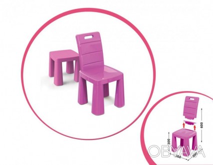Детский пластиковый стул-табурет Doloni Toys, ребенку от 1 года, высота табуретк