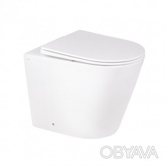 Напольный унитаз Qtap Swan безободковый с сиденьем Soft-close QT16223178W имеет . . фото 1