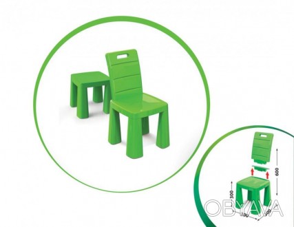 Пластиковый детский стул-табурет Doloni Toys, ребенку от года, высота табуретки 
