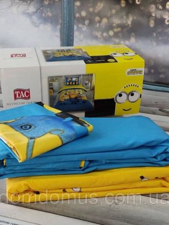 MINIONS полуторна дитяча постіль. Ранфорс. TAC Туреччина.. Одеса. фото 1 MINIONS полуторна дитяча постіль. Ранфорс. TAC Туреччина.. Одеса. фото 1