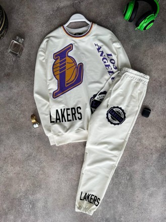 
Спортивный костюм мужской весенний осенний белый Los Angeles Lakers (Лос Анжеле. . фото 2