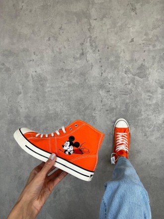 Кеды женские оранжевые Converce High Mickey Mouse Orange
Женские кеды Конверс с . . фото 2