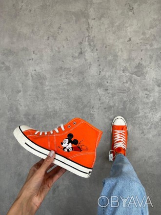 Кеды женские оранжевые Converce High Mickey Mouse Orange
Женские кеды Конверс с . . фото 1