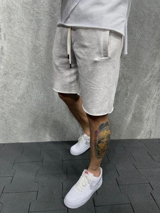 Шорты мужские серые короткие повседневные однотонные оверсайз Loose Fit. Київ. фото 1 Шорты мужские серые короткие повседневные однотонные оверсайз Loose Fit. Київ. фото 1