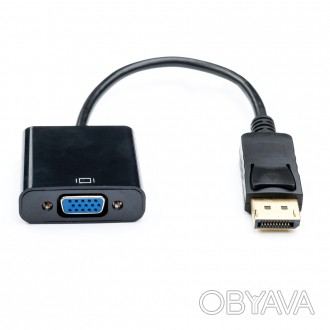 Перехідник DisplayPort to VGA Atcom (16851) може використовуватися як подовжувач. . фото 1