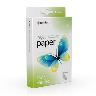 Фотопапір PrintPro глянцевий 200г/м2 10x15см 100арк (PGE2001004R). Харків. фото 1 Фотопапір PrintPro глянцевий 200г/м2 10x15см 100арк (PGE2001004R). Харків. фото 1