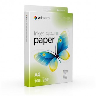 Фотопапір PrintPro глянцевий 230г/м2 A4 100арк (PGE230100A4). Харків. фото 1 Фотопапір PrintPro глянцевий 230г/м2 A4 100арк (PGE230100A4). Харків. фото 1
