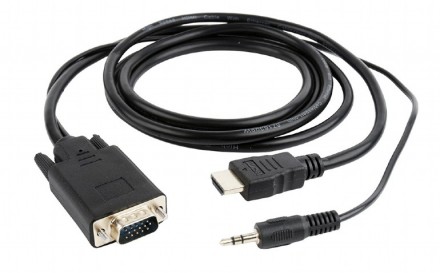 HDMI - VGA відео-аудіо адаптер. Перетворює цифровий відеопотік HDMI в аналоговий. . фото 3