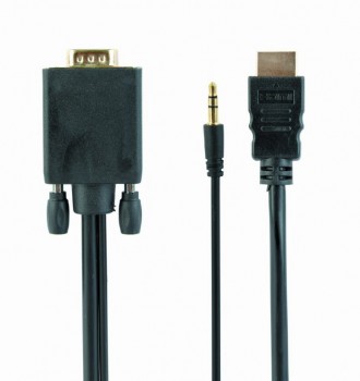 HDMI - VGA відео-аудіо адаптер. Перетворює цифровий відеопотік HDMI в аналоговий. . фото 4