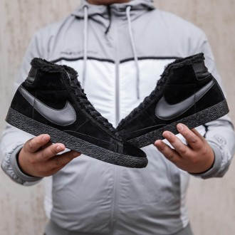 Кроссовки зимние мужские черные Nike Blazer Black
Мужские зимние кроссовки Nike . . фото 3