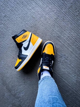 Кроссовки мужские черно-желтые Jordan 1 Mid "Yellow Black"
Стильная черно-желтая. . фото 8