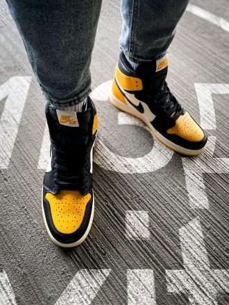 Кроссовки мужские черно-желтые Jordan 1 Mid "Yellow Black"
Стильная черно-желтая. . фото 4