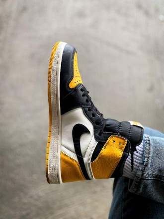 Кроссовки мужские черно-желтые Jordan 1 Mid "Yellow Black"
Стильная черно-желтая. . фото 3