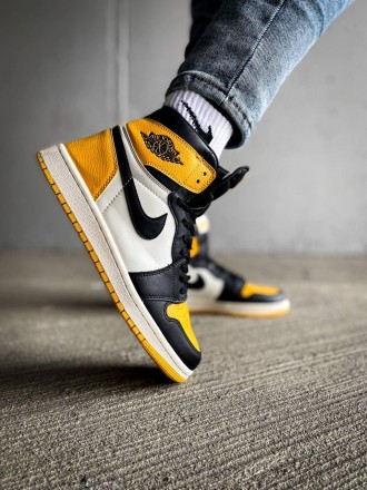 Кроссовки мужские черно-желтые Jordan 1 Mid "Yellow Black"
Стильная черно-желтая. . фото 7