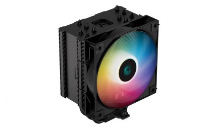 DeepCool AG500 BK ARGB — це повністю чорний компактний однобаштовий кулер для ЦП. . фото 2