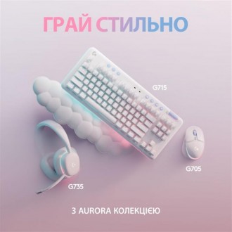 Бездротова ігрова миша Logitech G705 із колекції Aurora має форму для комфорту т. . фото 11