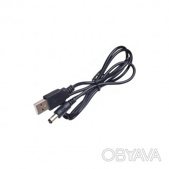 Кабель живлення Atcom (10035) USB(AM) - 3,5DC, 2A, 1м, чорний. . фото 1